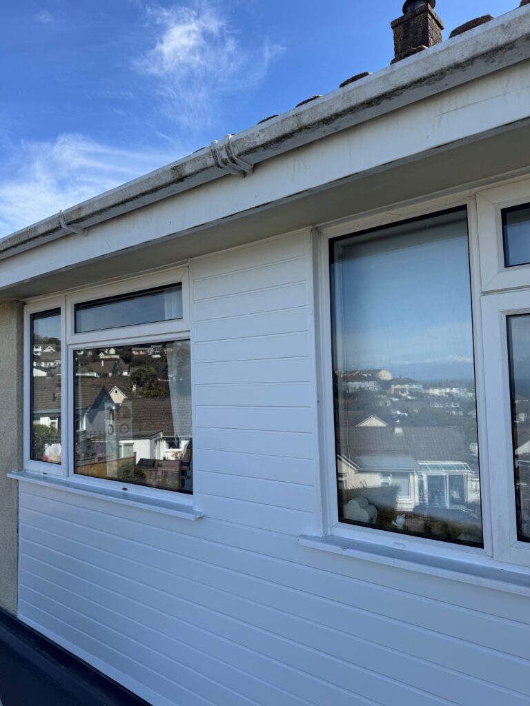 house with white upvc cladding