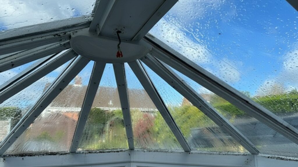 condensation inside a conservatory